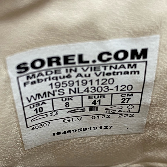 Sorel BREX Womens 10 US NL4303-120 Cream Round Toe Pull-On Ankle Chelsea Boot WP - Picture 12 of 13